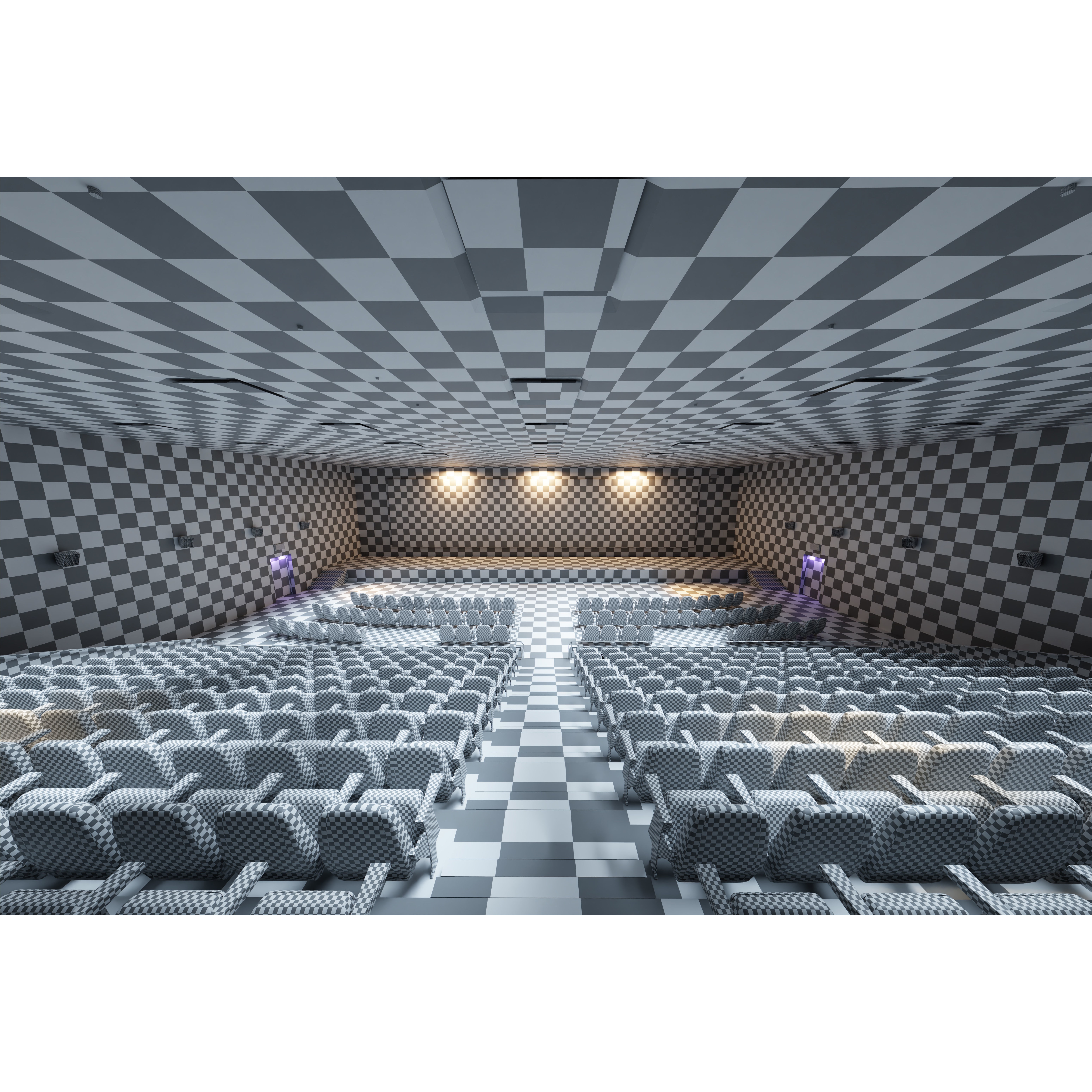 Movie Theater Interior - Low-Poly Game-Ready 3D Model - View 10