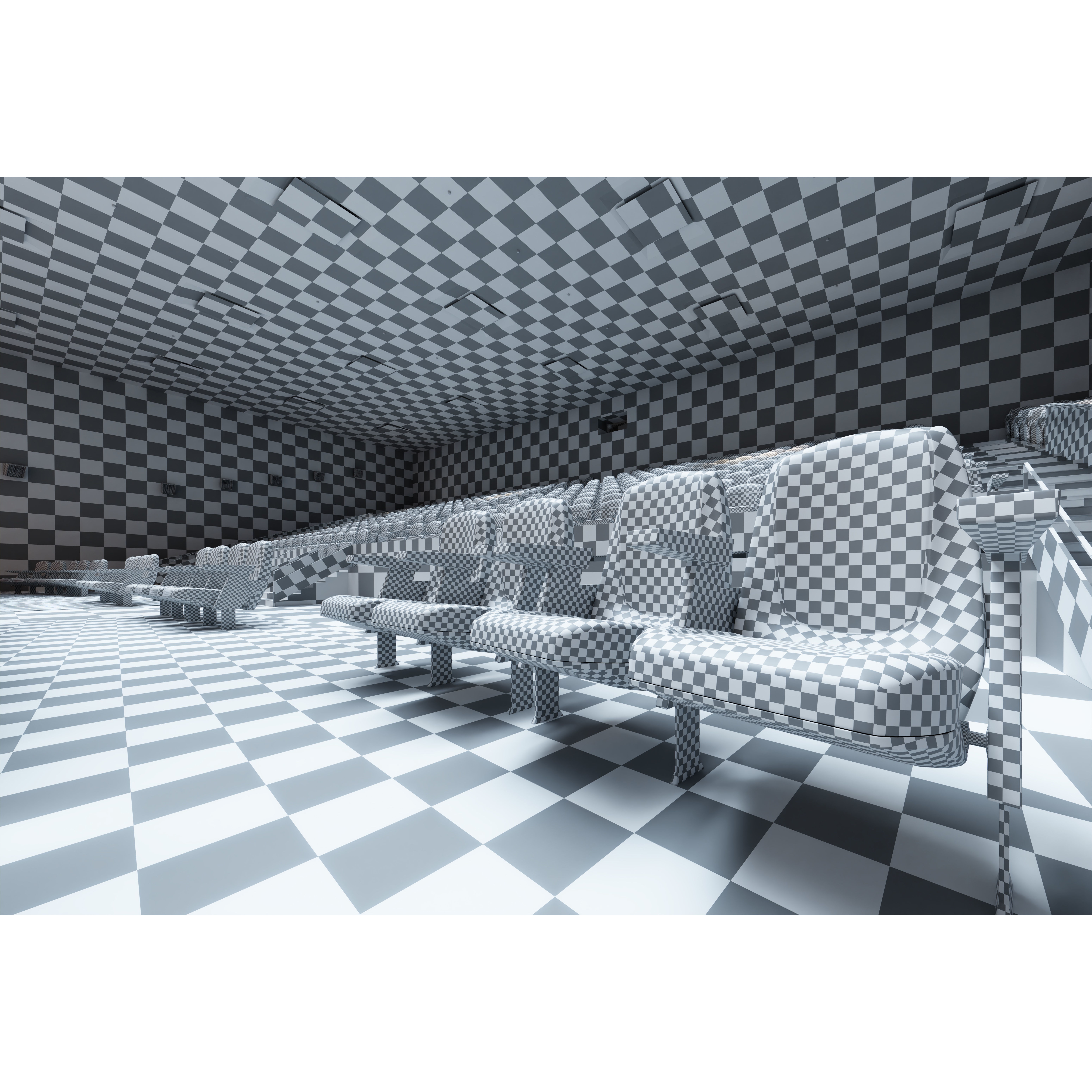 Movie Theater Interior - Low-Poly Game-Ready 3D Model - View 11