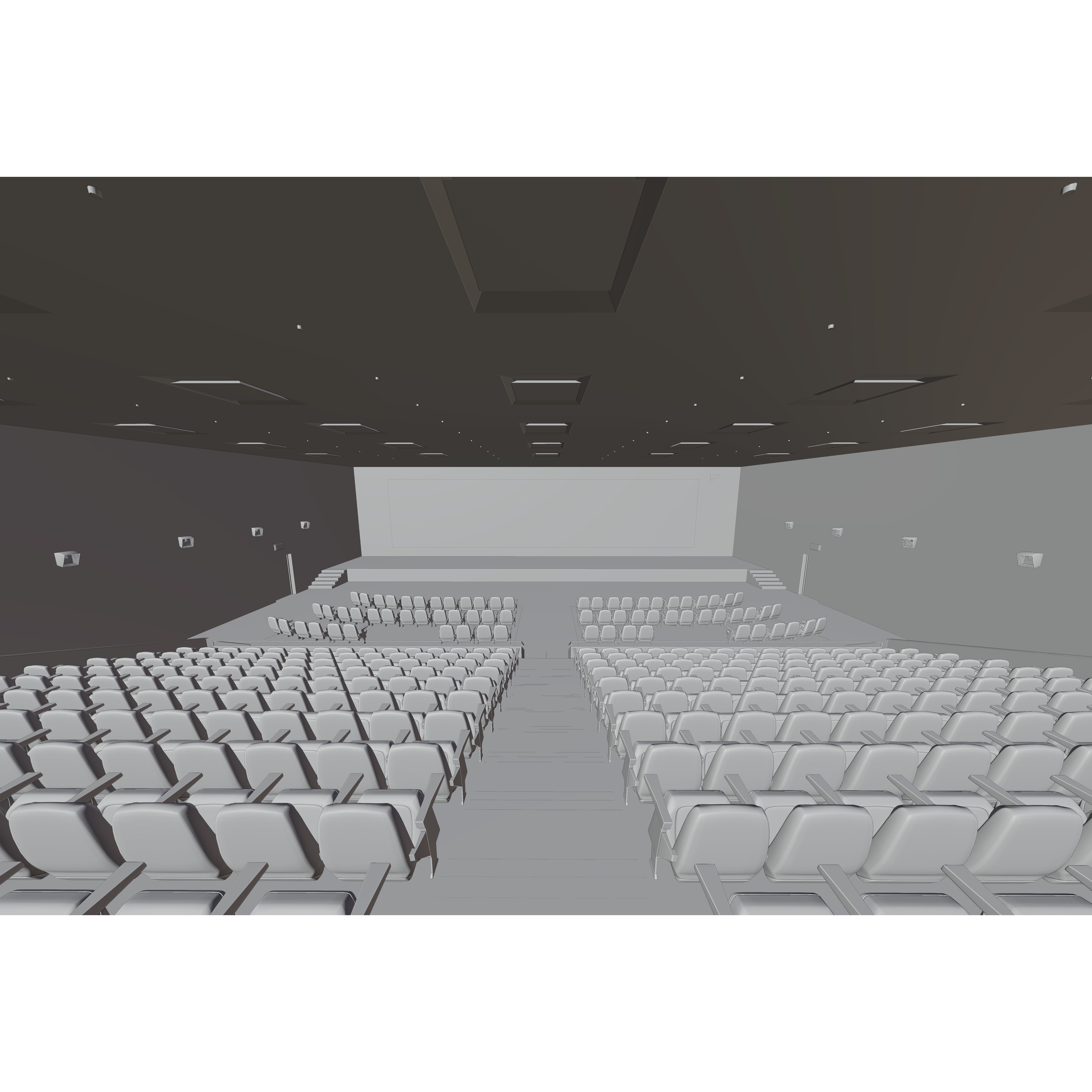 Movie Theater Interior - Low-Poly Game-Ready 3D Model - View 16