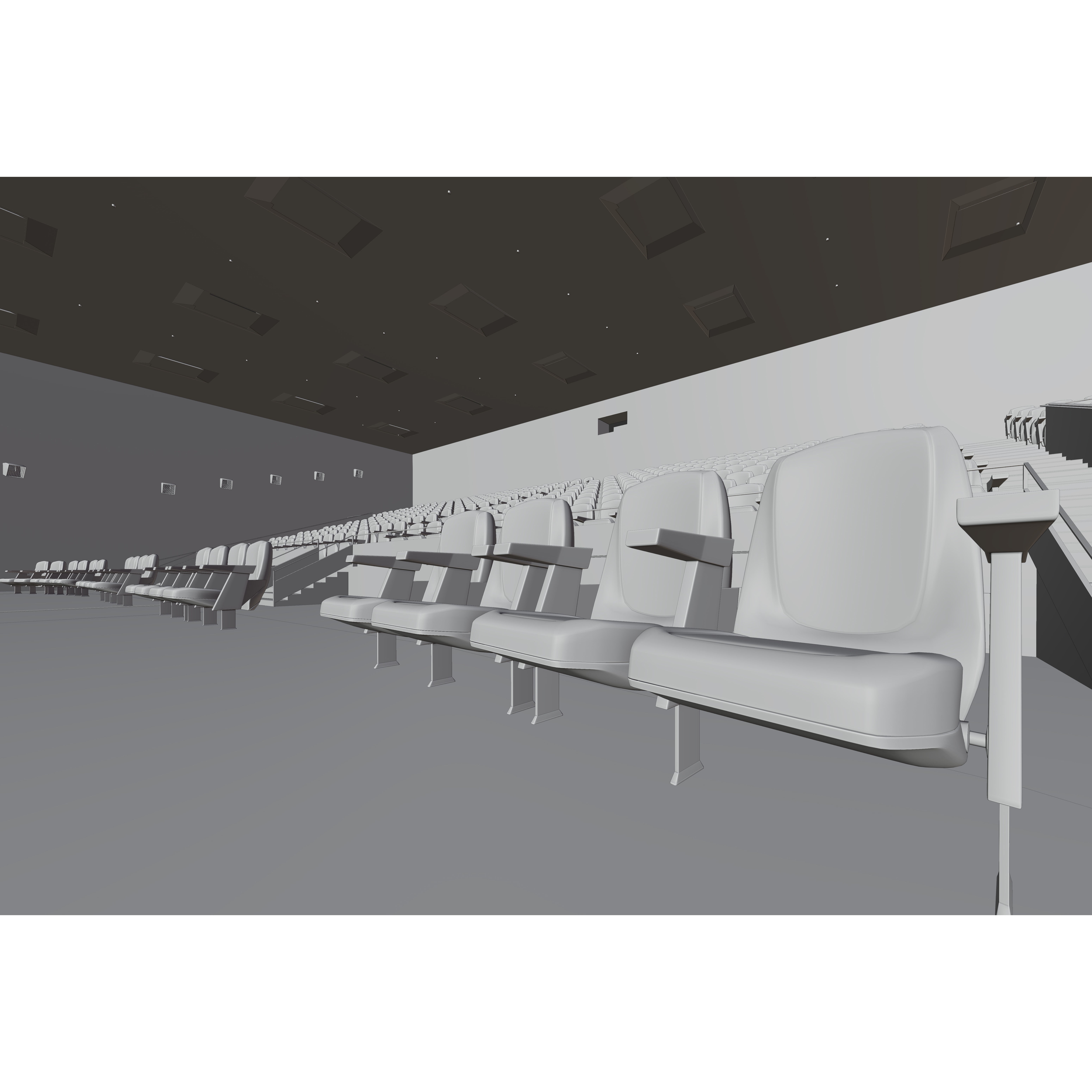 Movie Theater Interior - Low-Poly Game-Ready 3D Model - View 17