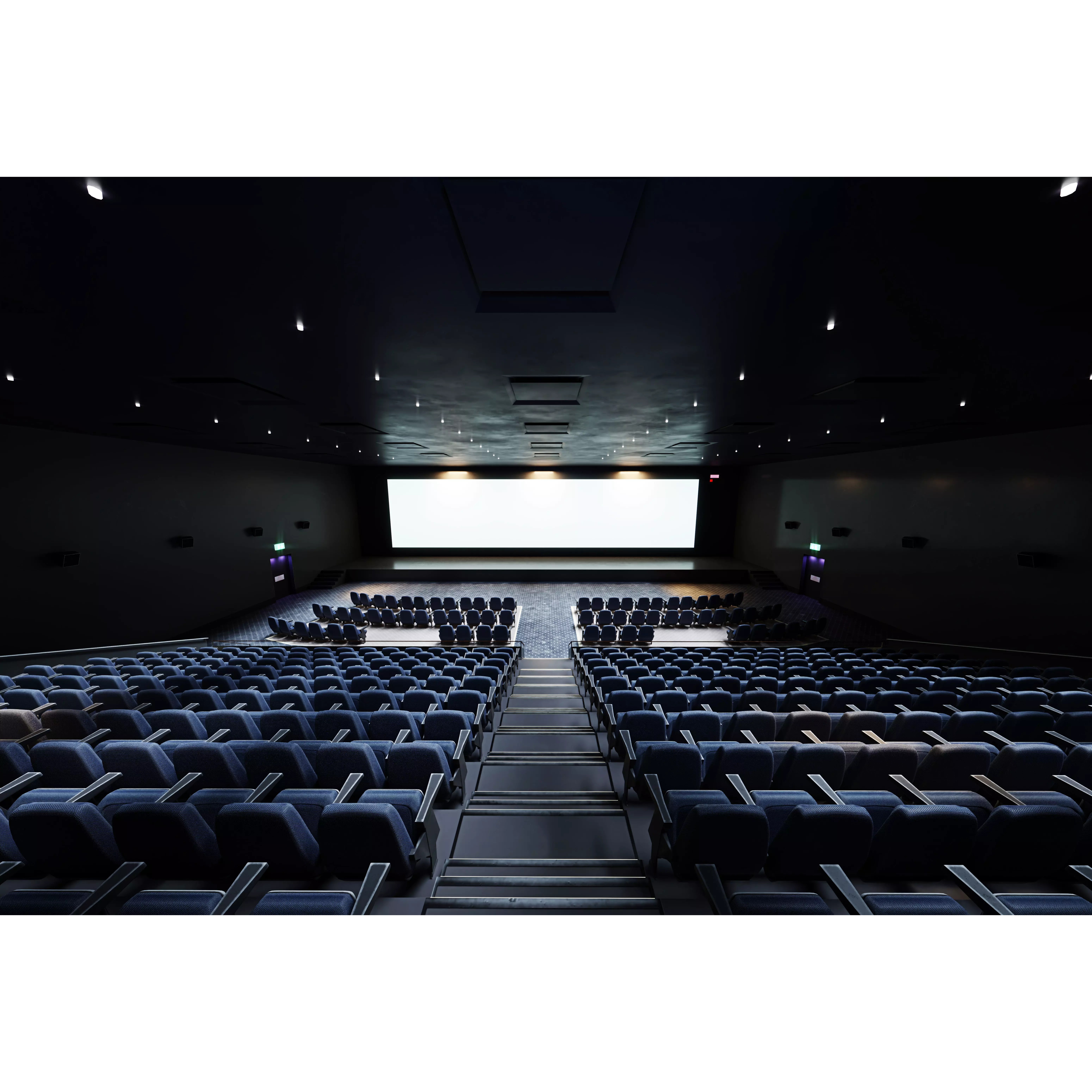 Movie Theater Interior - Low-Poly Game-Ready 3D Model - View 2