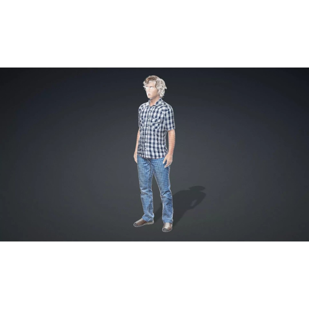 Young Boy Character 3D Model – Rigged Stylized Asset, FBX