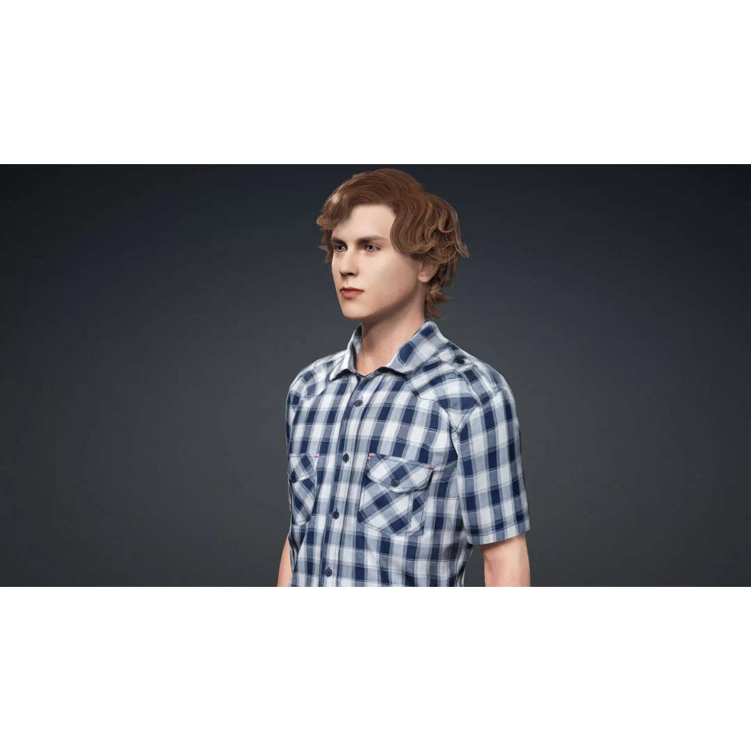 Young Boy Character 3D Model – Rigged Stylized Asset, FBX - View 10