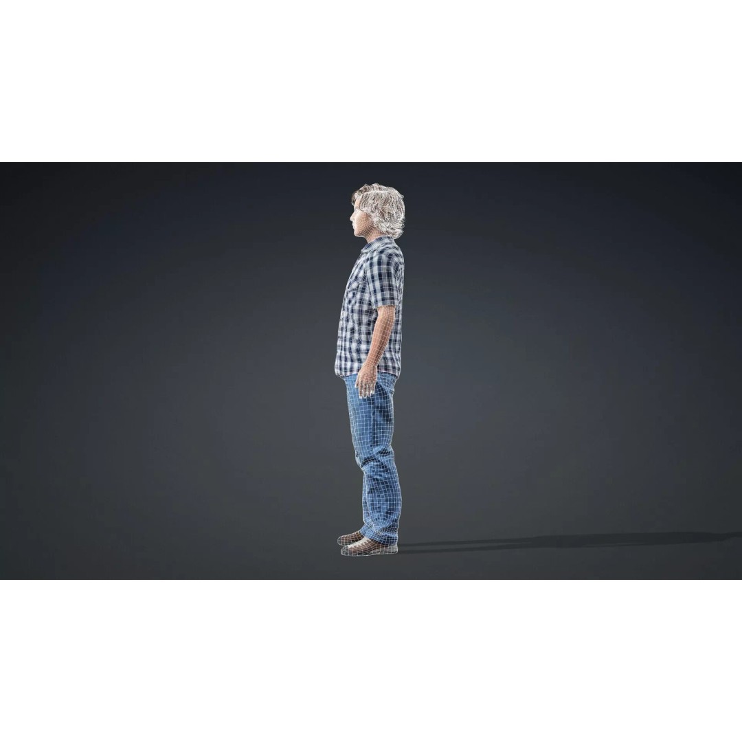 Young Boy Character 3D Model – Rigged Stylized Asset, FBX - View 15