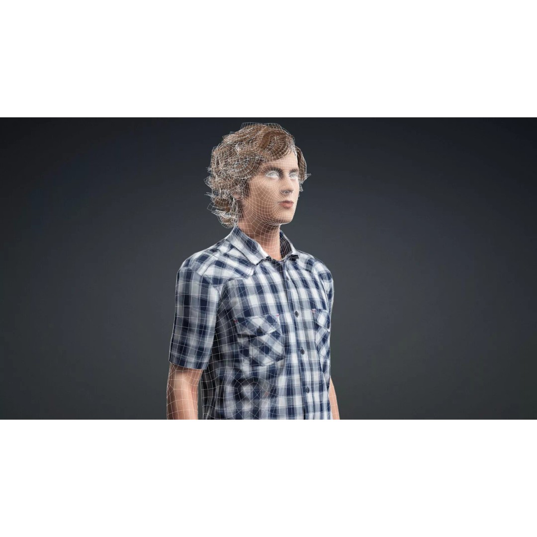 Young Boy Character 3D Model – Rigged Stylized Asset, FBX - View 19