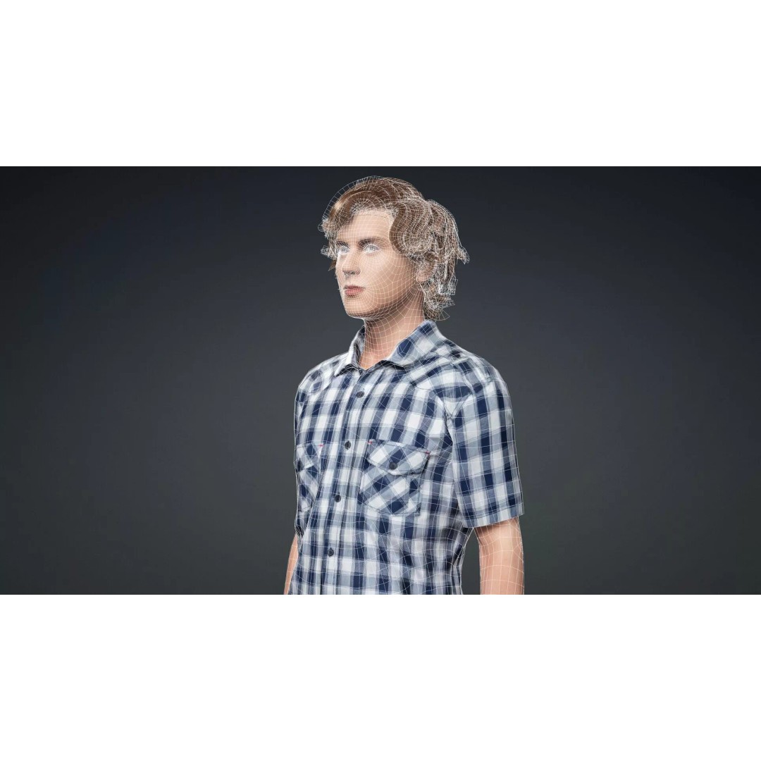 Young Boy Character 3D Model – Rigged Stylized Asset, FBX - View 20