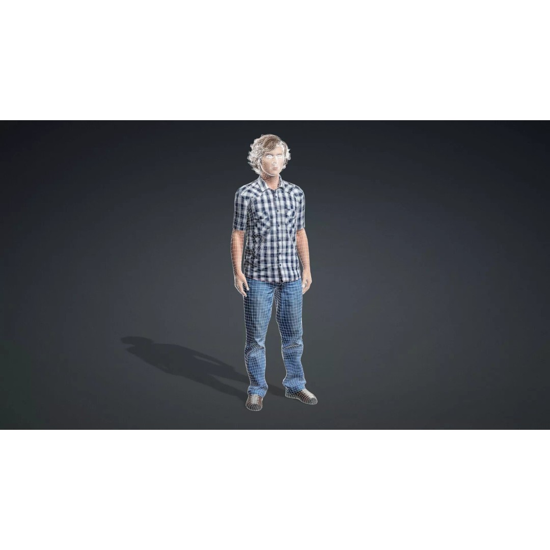 Young Boy Character 3D Model – Rigged Stylized Asset, FBX - View 21