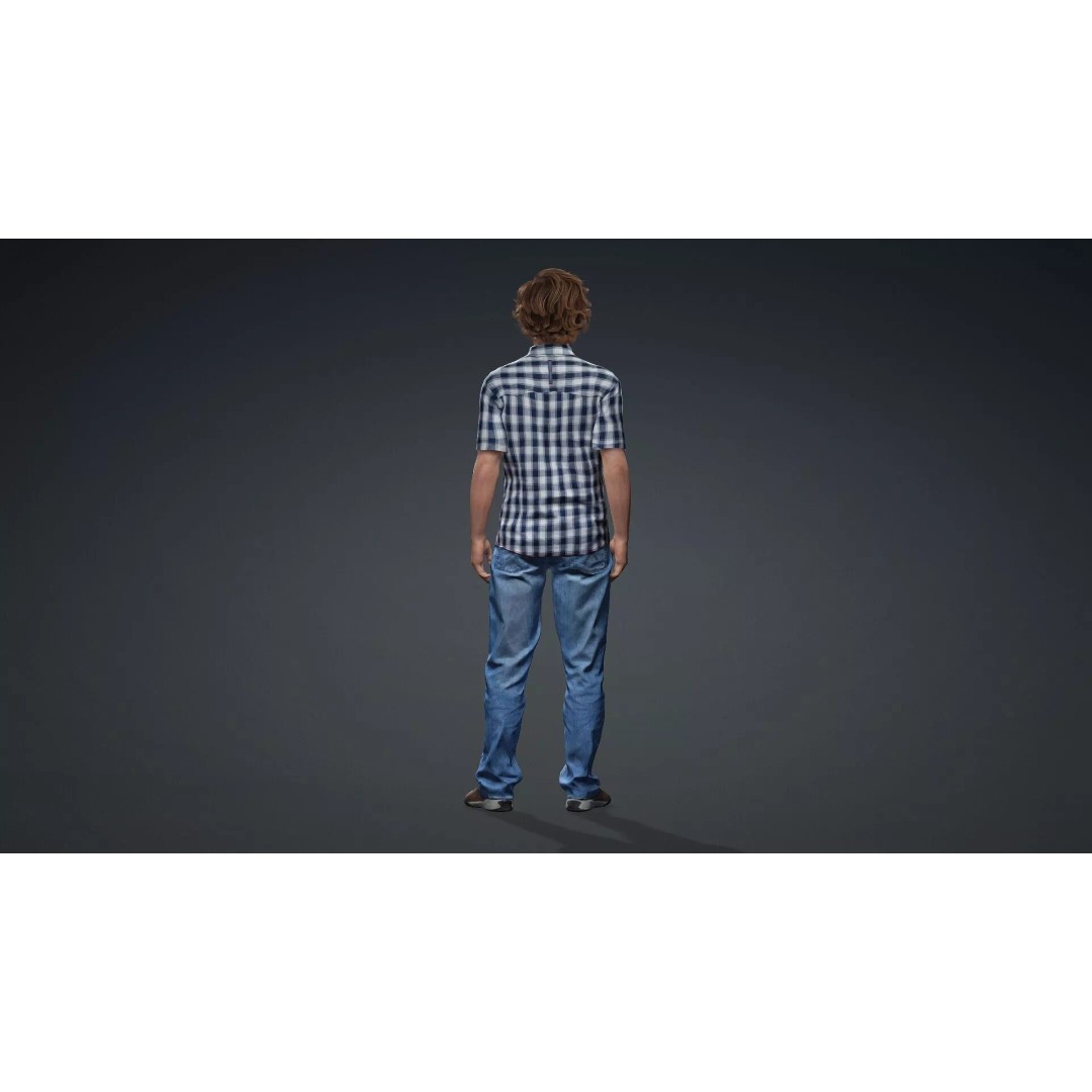 Young Boy Character 3D Model – Rigged Stylized Asset, FBX - View 6