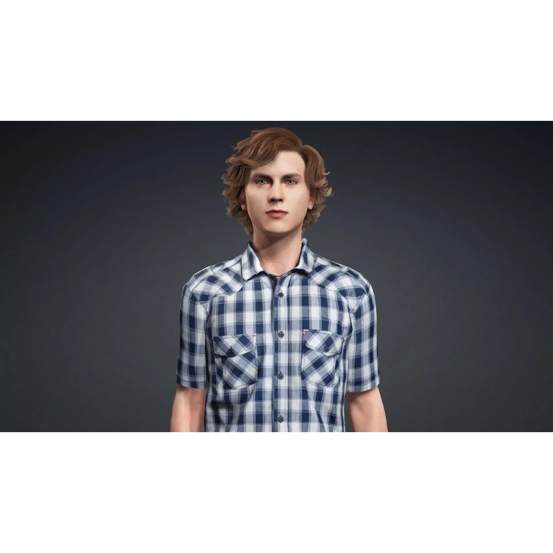 Young Boy Character 3D Model – Rigged Stylized Asset, FBX - View 8
