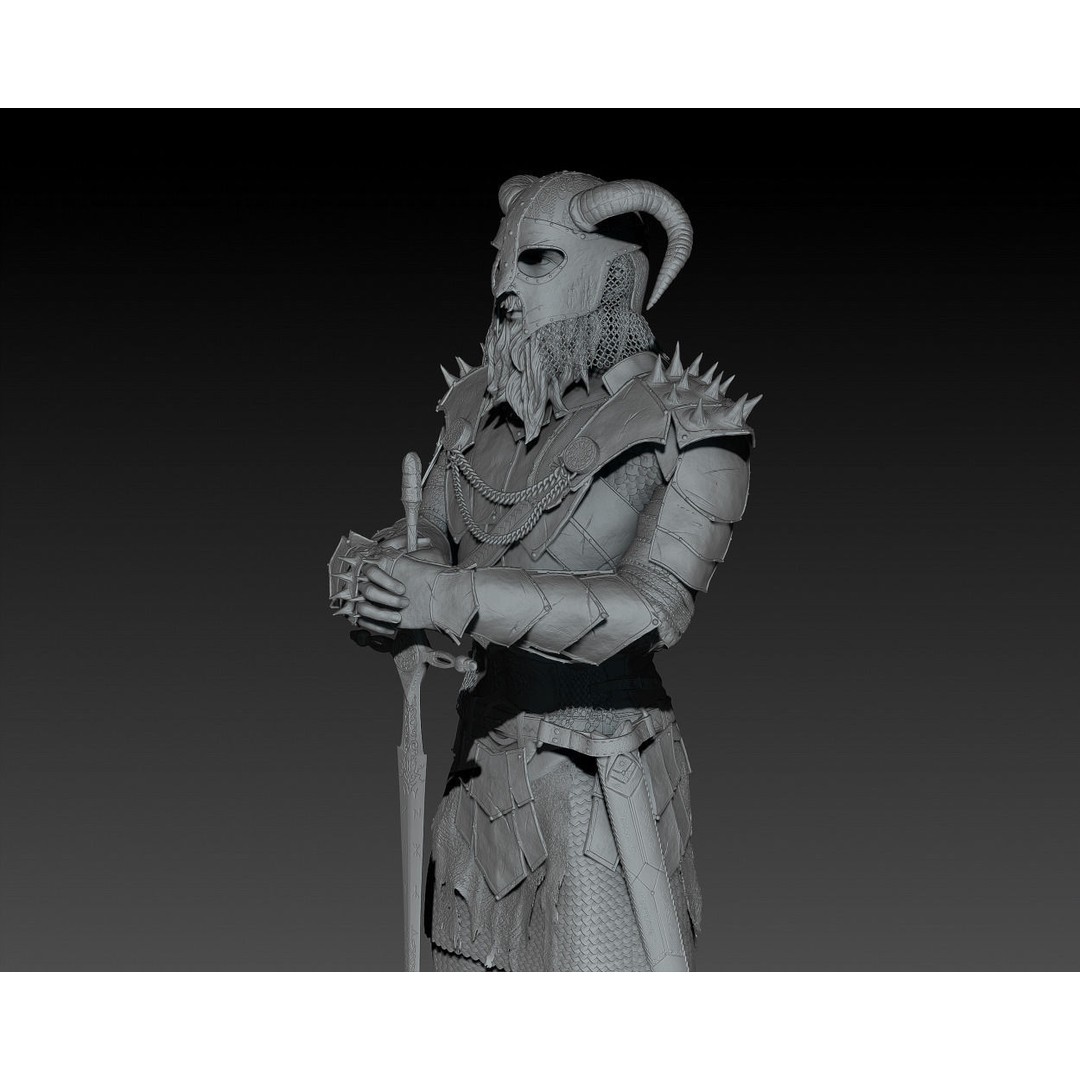 Scandinavian Warrior 3D Model – High Poly Character Asset, ZTL/OBJ - View 10