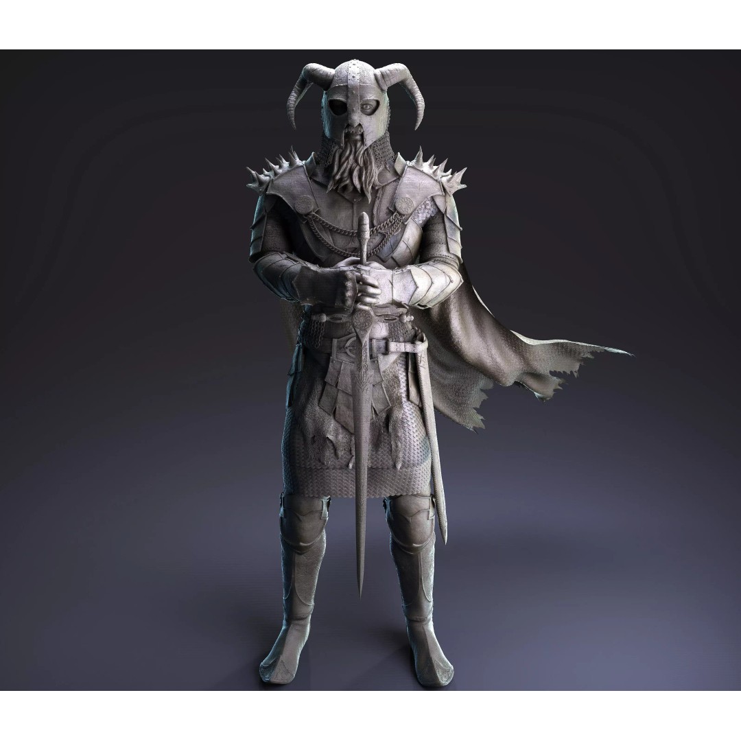 Scandinavian Warrior 3D Model – High Poly Character Asset, ZTL/OBJ - View 2