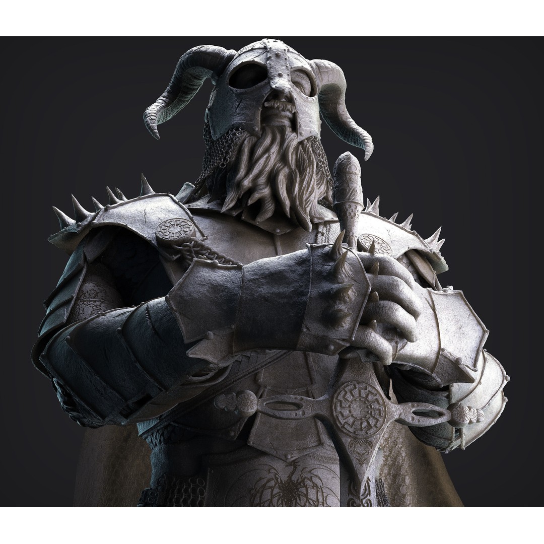 Scandinavian Warrior 3D Model – High Poly Character Asset, ZTL/OBJ - View 3