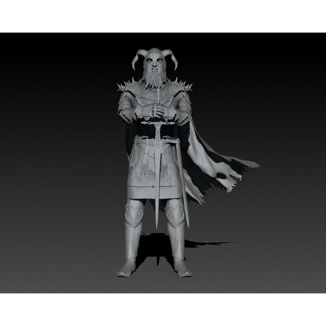Scandinavian Warrior 3D Model – High Poly Character Asset, ZTL/OBJ - View 6