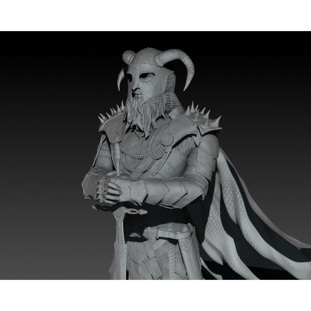 Scandinavian Warrior 3D Model – High Poly Character Asset, ZTL/OBJ - View 7