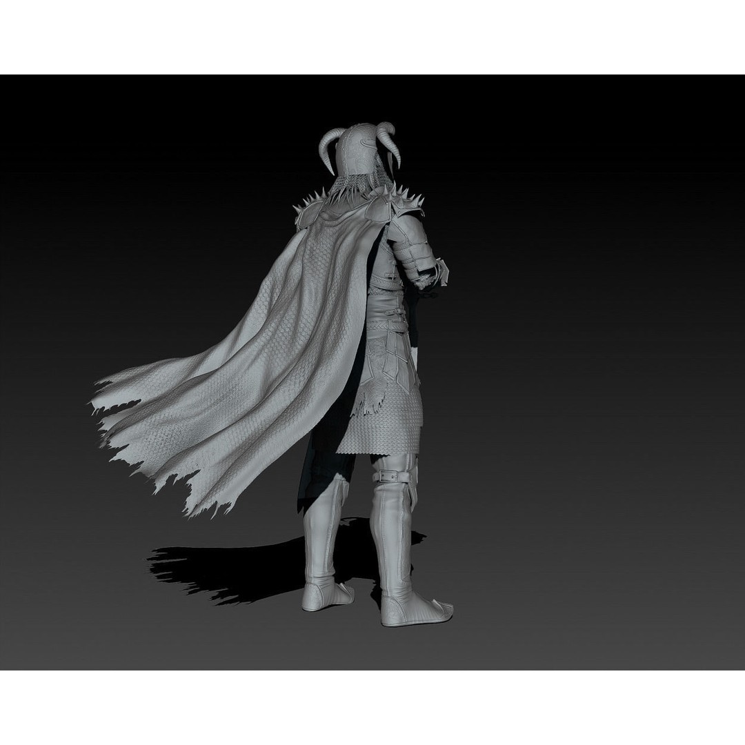 Scandinavian Warrior 3D Model – High Poly Character Asset, ZTL/OBJ - View 8