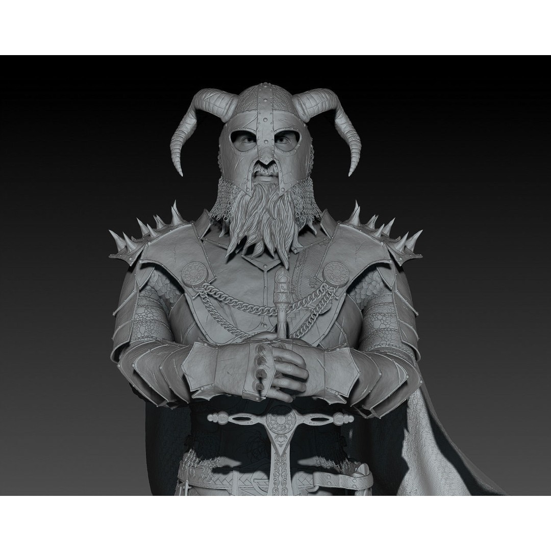 Scandinavian Warrior 3D Model – High Poly Character Asset, ZTL/OBJ - View 9