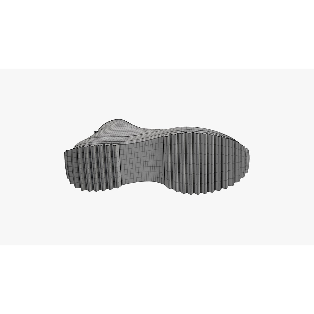 Converse Run Star Hike Platform High Top Brown 3D Model – High Poly Game Asset, FBX, OBJ