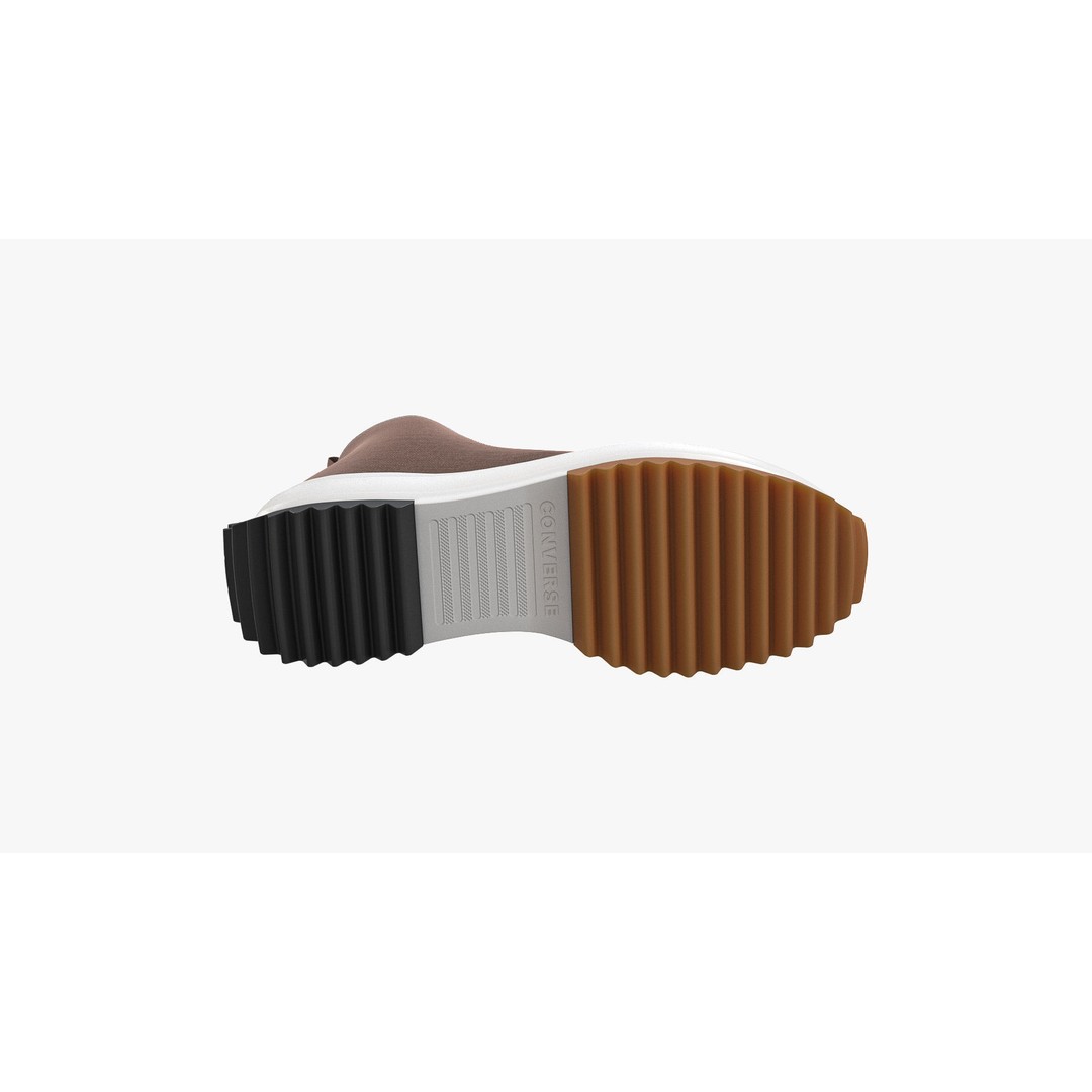 Converse Run Star Hike Platform High Top Brown 3D Model – High Poly Game Asset, FBX, OBJ - View 10