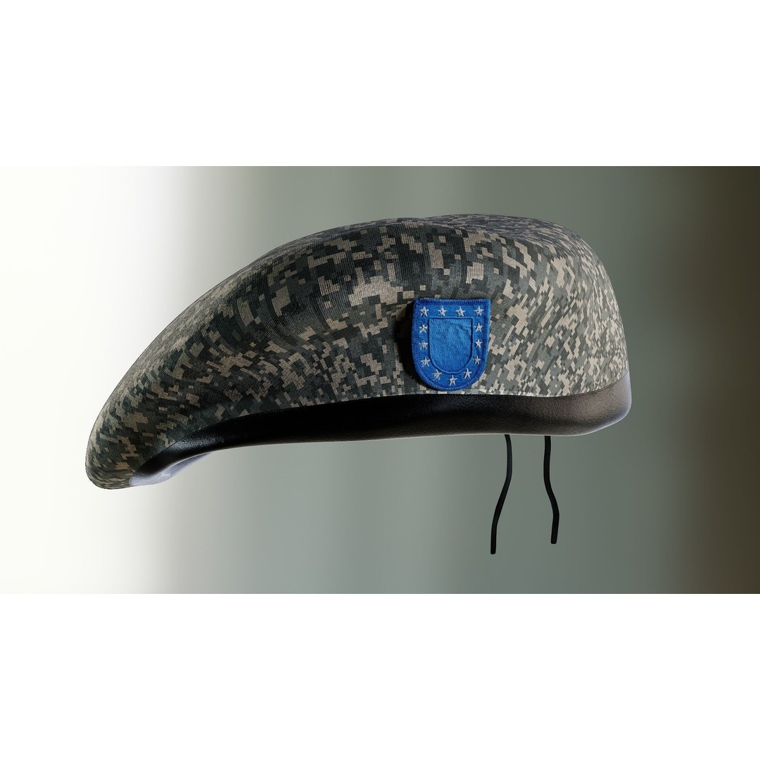 Military Hand and Beret 3D Model – Low Poly Game Asset, FBX - View 27