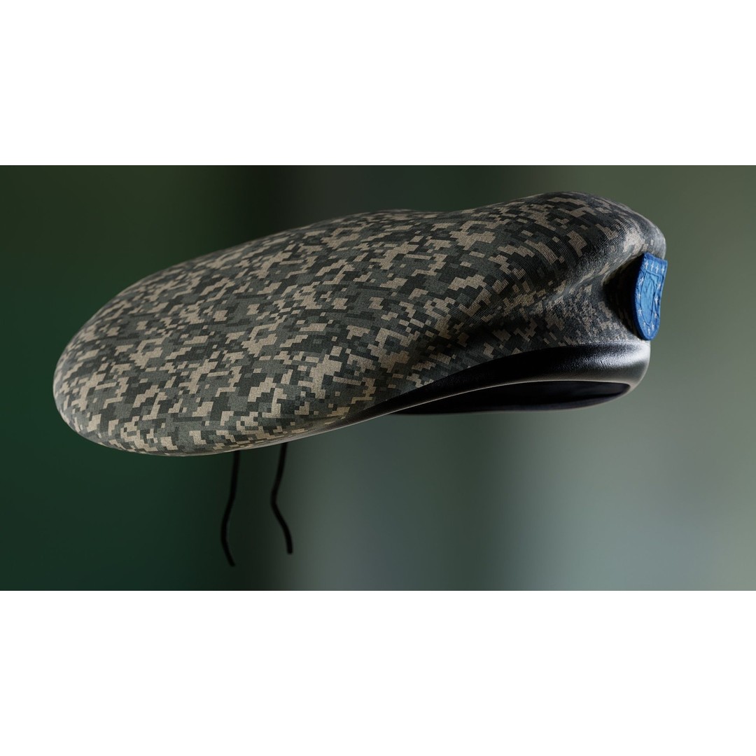 Military Hand and Beret 3D Model – Low Poly Game Asset, FBX - View 29