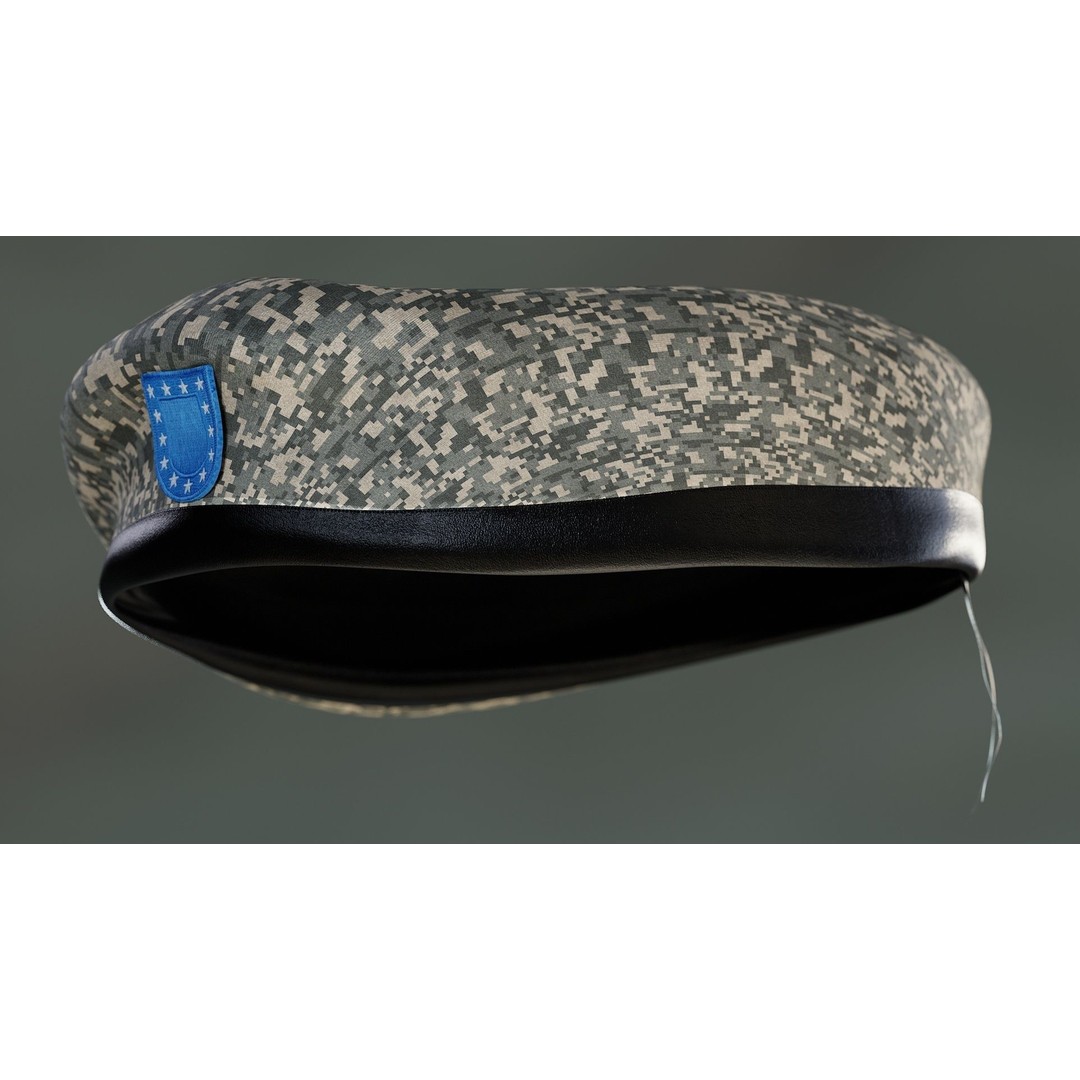 Military Hand and Beret 3D Model – Low Poly Game Asset, FBX - View 30