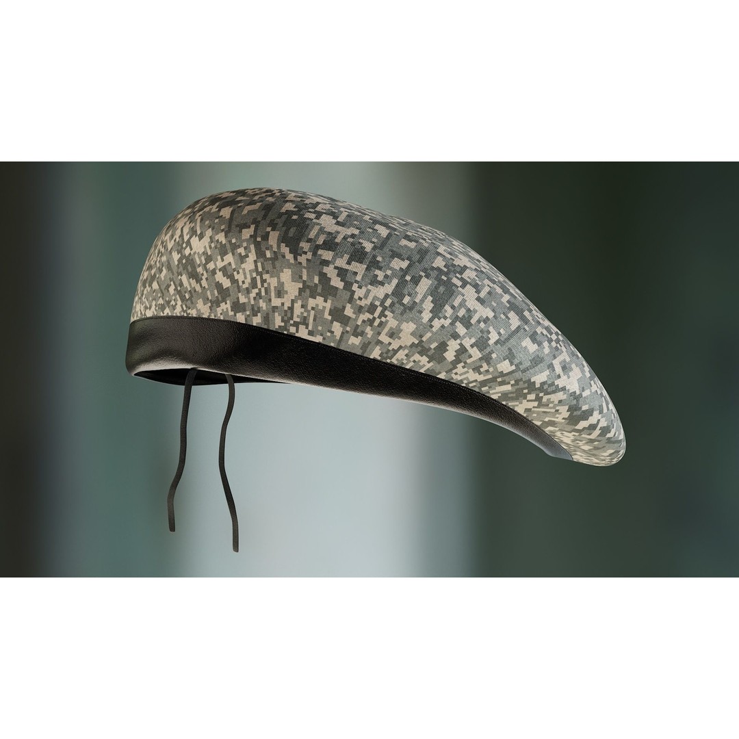 Military Hand and Beret 3D Model – Low Poly Game Asset, FBX - View 31