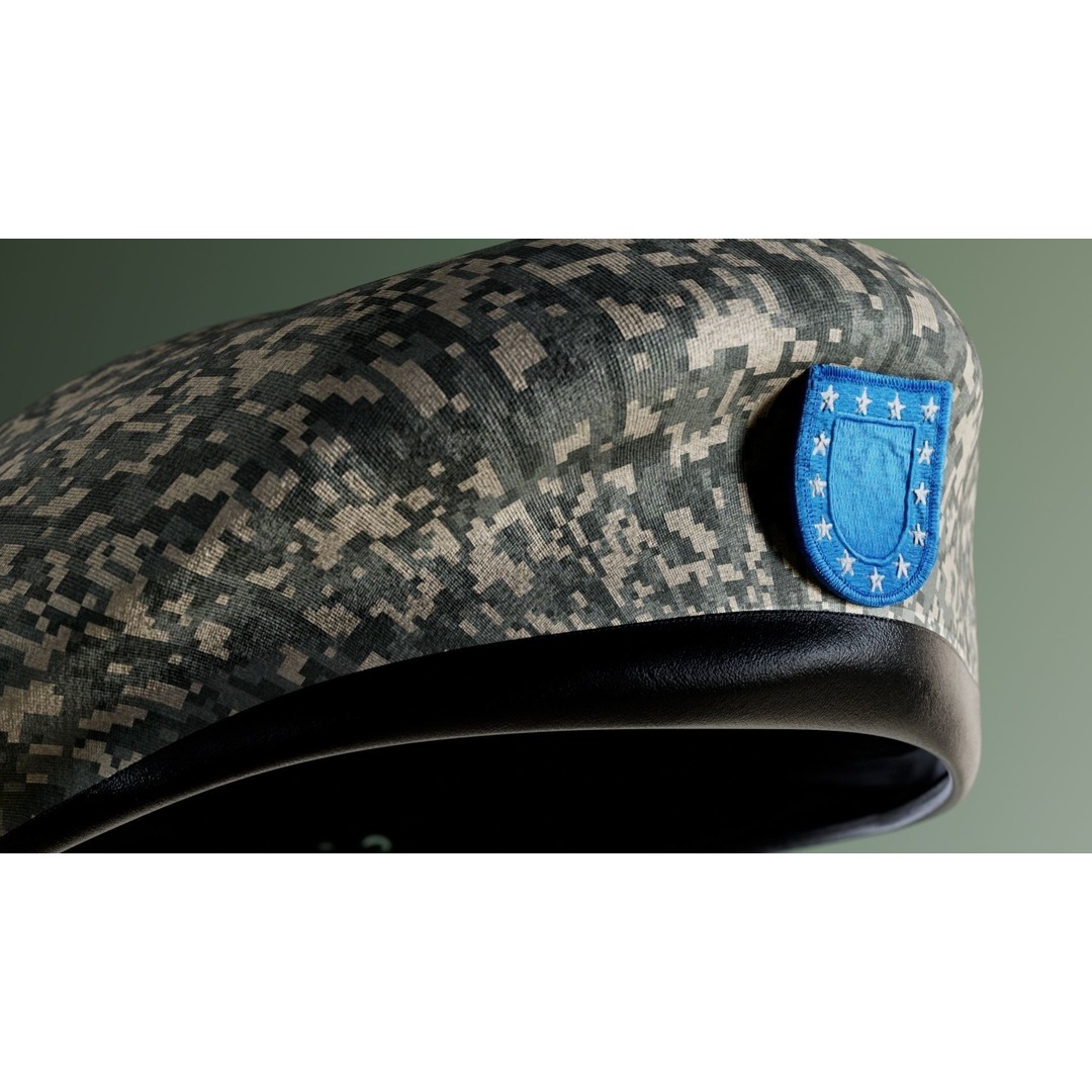Military Hand and Beret 3D Model – Low Poly Game Asset, FBX - View 33