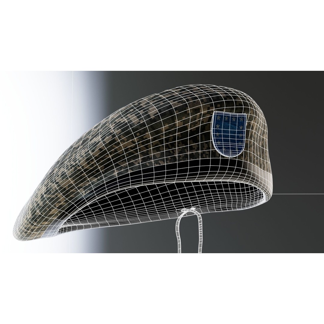 Military Hand and Beret 3D Model – Low Poly Game Asset, FBX - View 37