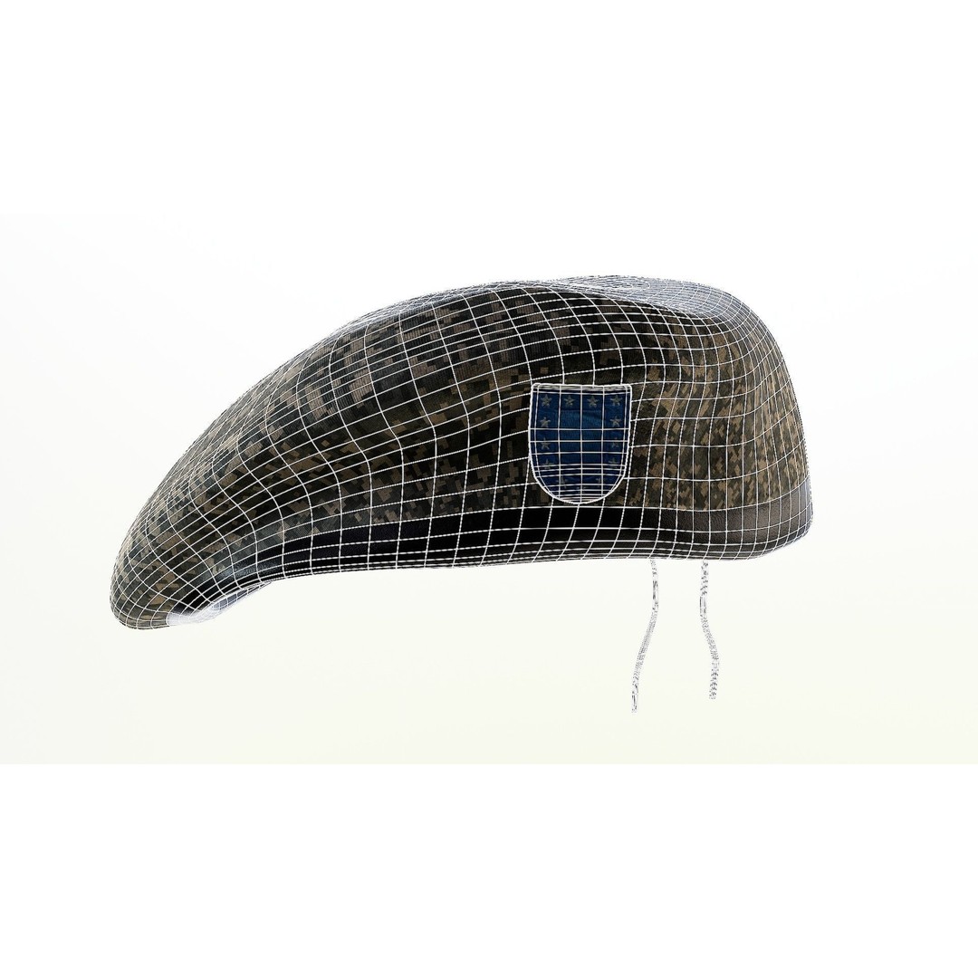 Military Hand and Beret 3D Model – Low Poly Game Asset, FBX - View 38