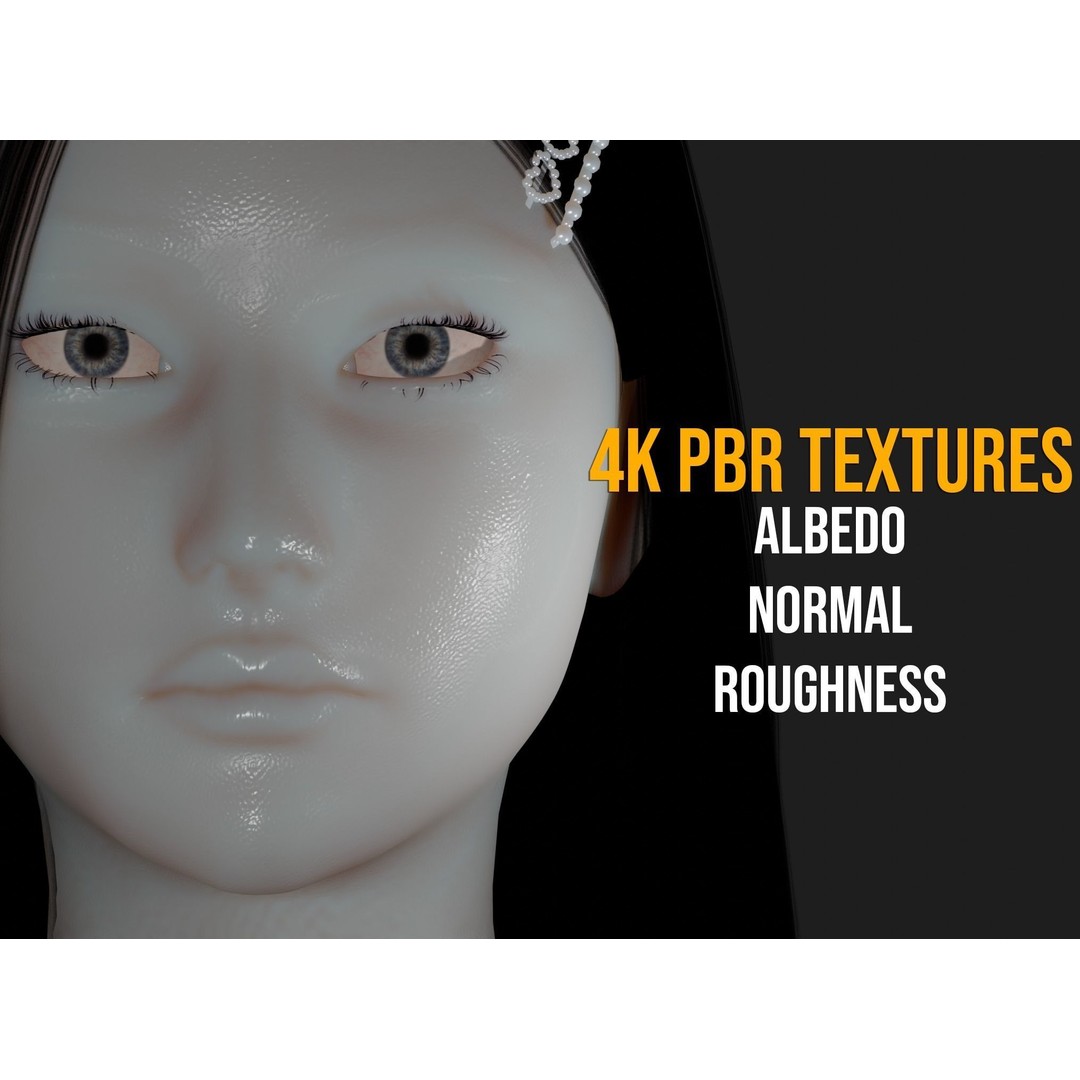 Realistic Girl 3D Model – Low Poly Game Ready Character, FBX, Blender - View 5