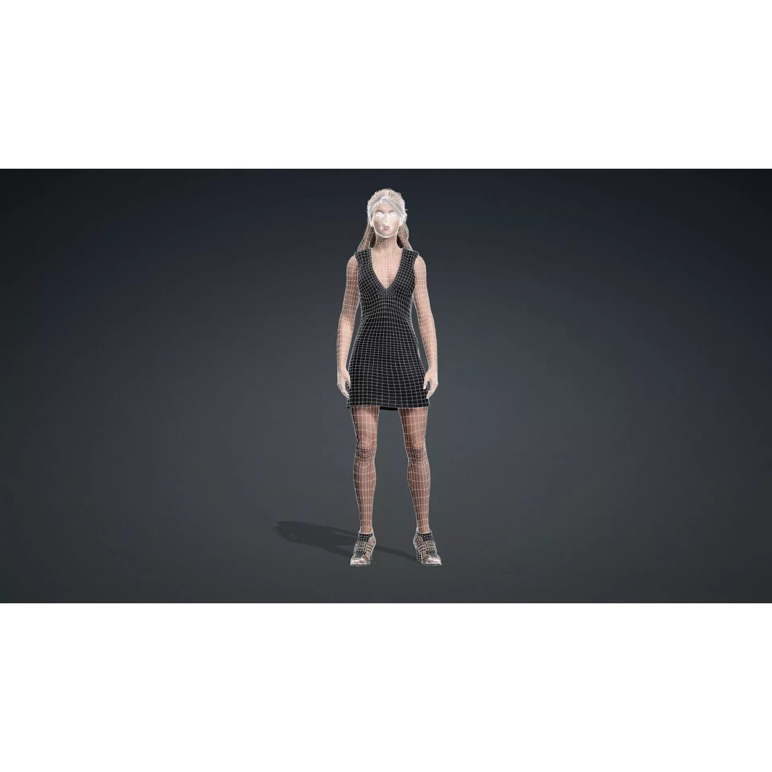 Beautiful Girl 3D Model – Rigged Female Character for Animation - View 13