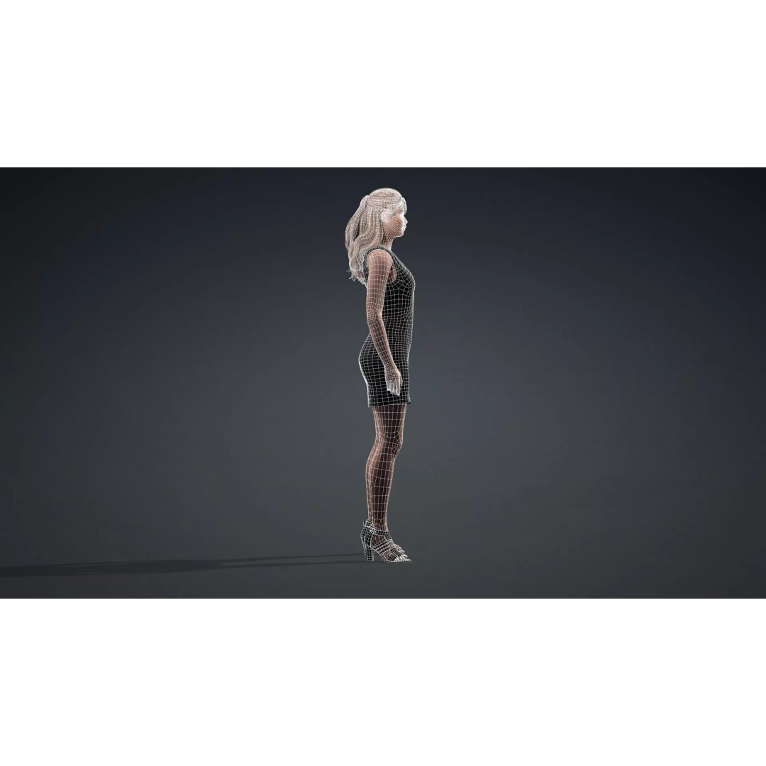 Beautiful Girl 3D Model – Rigged Female Character for Animation - View 14