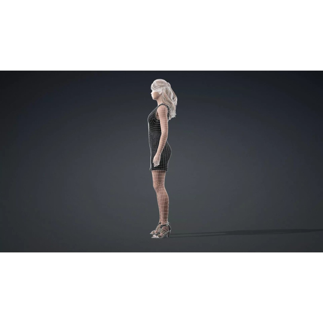 Beautiful Girl 3D Model – Rigged Female Character for Animation - View 15