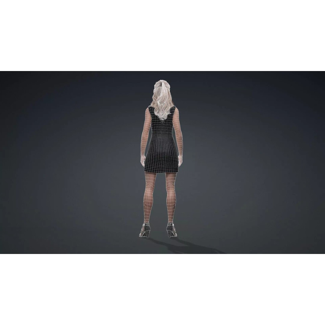 Beautiful Girl 3D Model – Rigged Female Character for Animation - View 16
