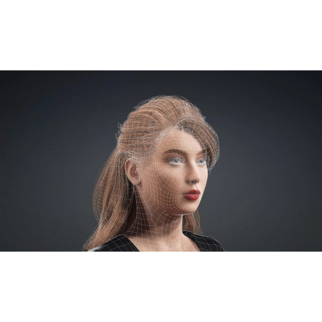 Beautiful Girl 3D Model – Rigged Female Character for Animation - View 19
