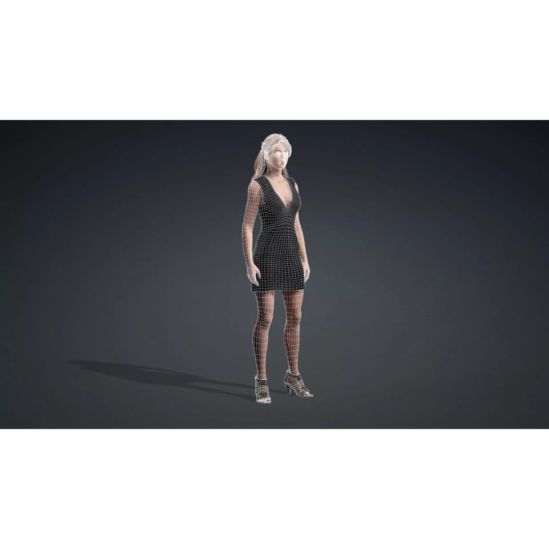 Beautiful Girl 3D Model – Rigged Female Character for Animation - View 21