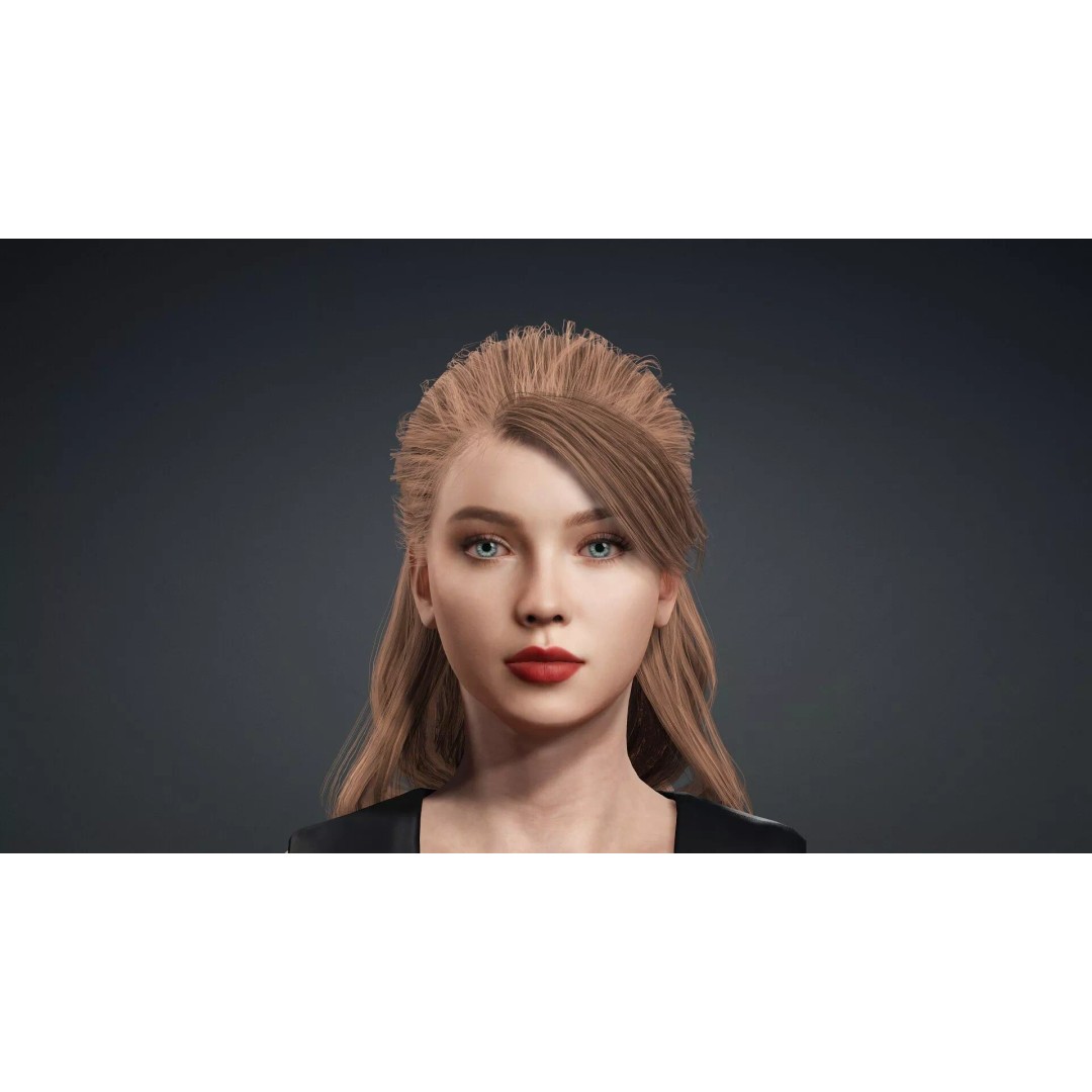 Beautiful Girl 3D Model – Rigged Female Character for Animation - View 8