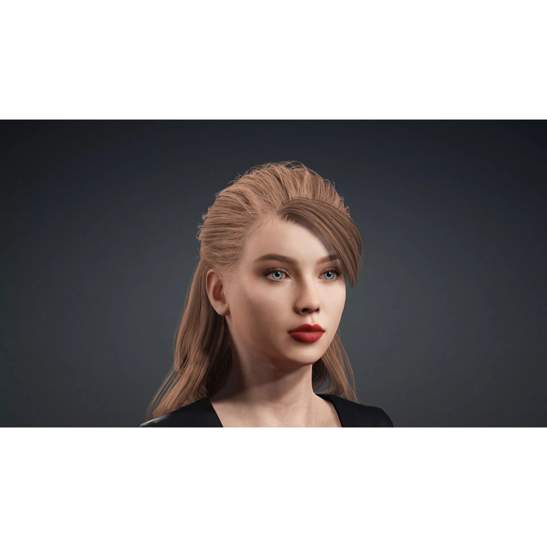 Beautiful Girl 3D Model – Rigged Female Character for Animation - View 9