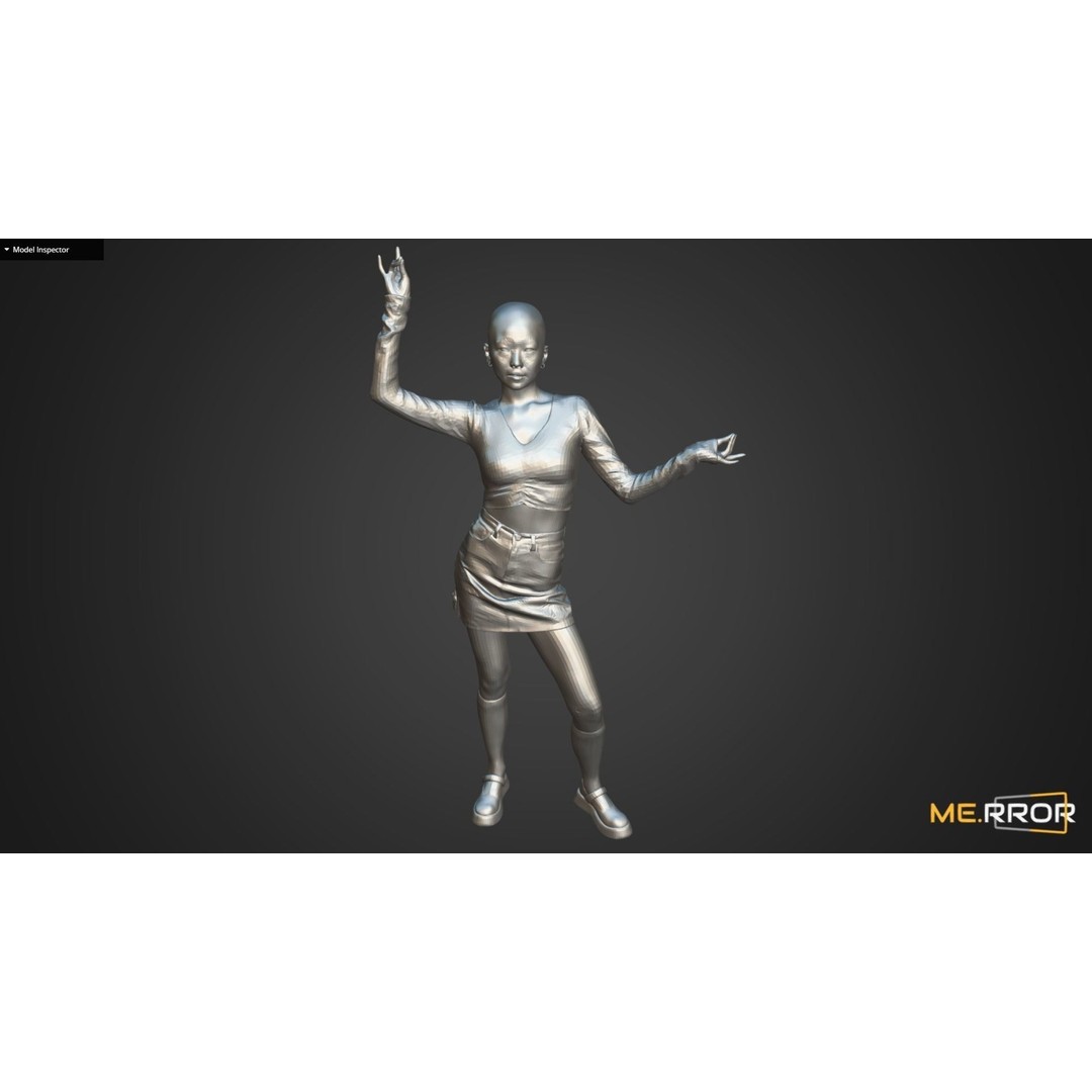 Asian Woman 3D Model – Realistic Scanned Character, FBX, OBJ - View 11