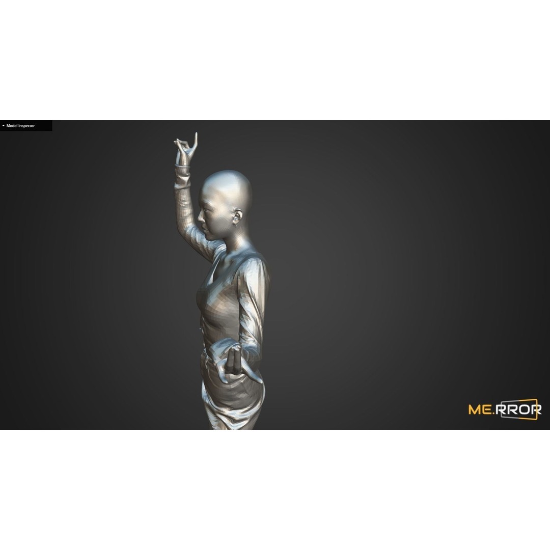 Asian Woman 3D Model – Realistic Scanned Character, FBX, OBJ - View 5