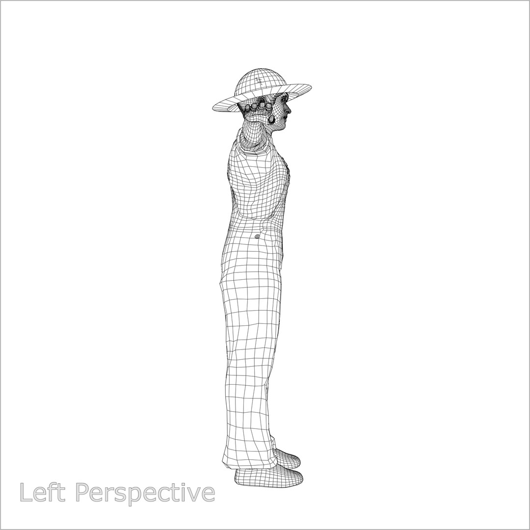 Caucasian Farmer Character 3D Model – Realistic Rigged Asset for Animation - View 10