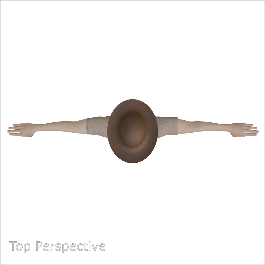 Caucasian Farmer Character 3D Model – Realistic Rigged Asset for Animation - View 7