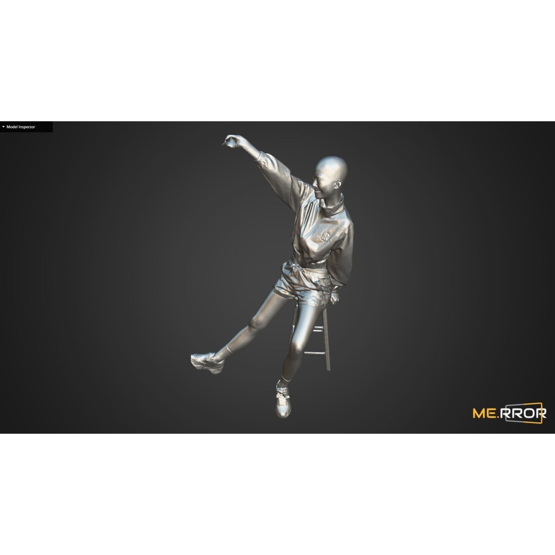 Asian Woman 3D Model – Scanned Realistic Character, FBX, OBJ - View 11