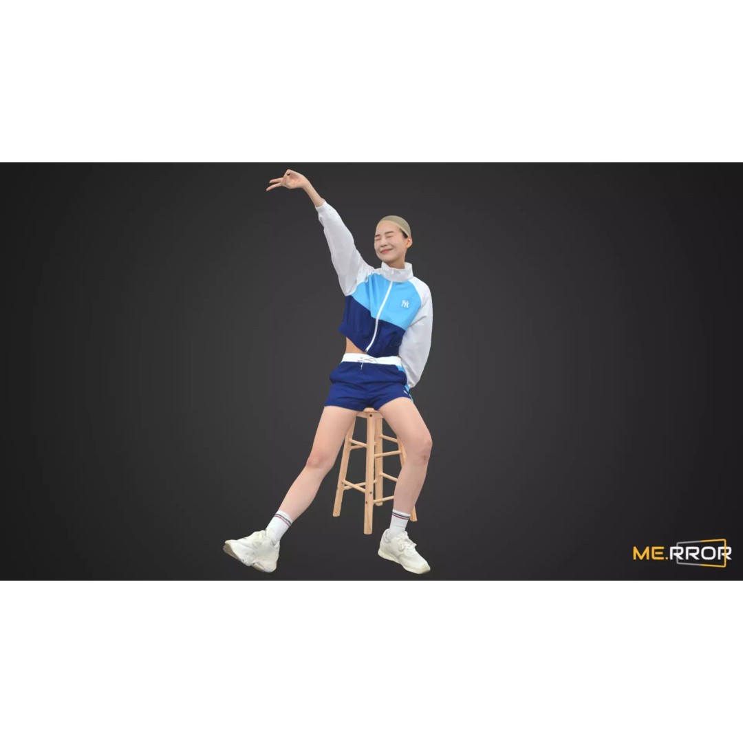 Asian Woman 3D Model – Scanned Realistic Character, FBX, OBJ - View 2