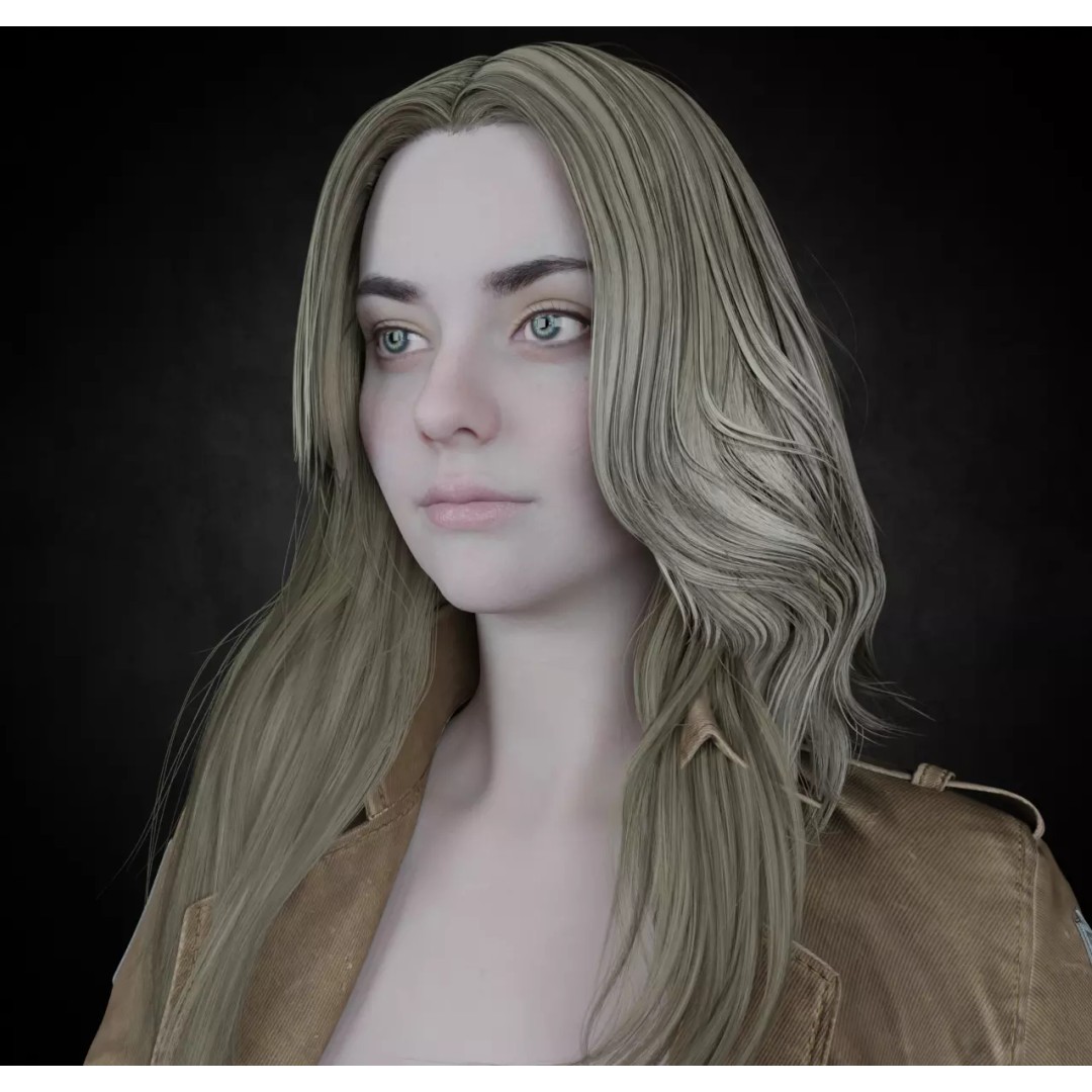 Female 3D Model – Attack on Titan Rigged Character, PBR 8K - View 11