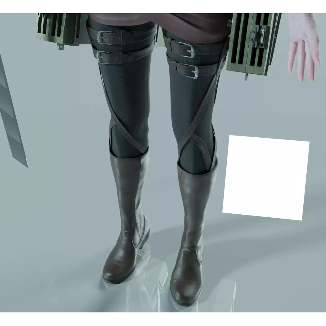 Female 3D Model – Attack on Titan Rigged Character, PBR 8K - View 17