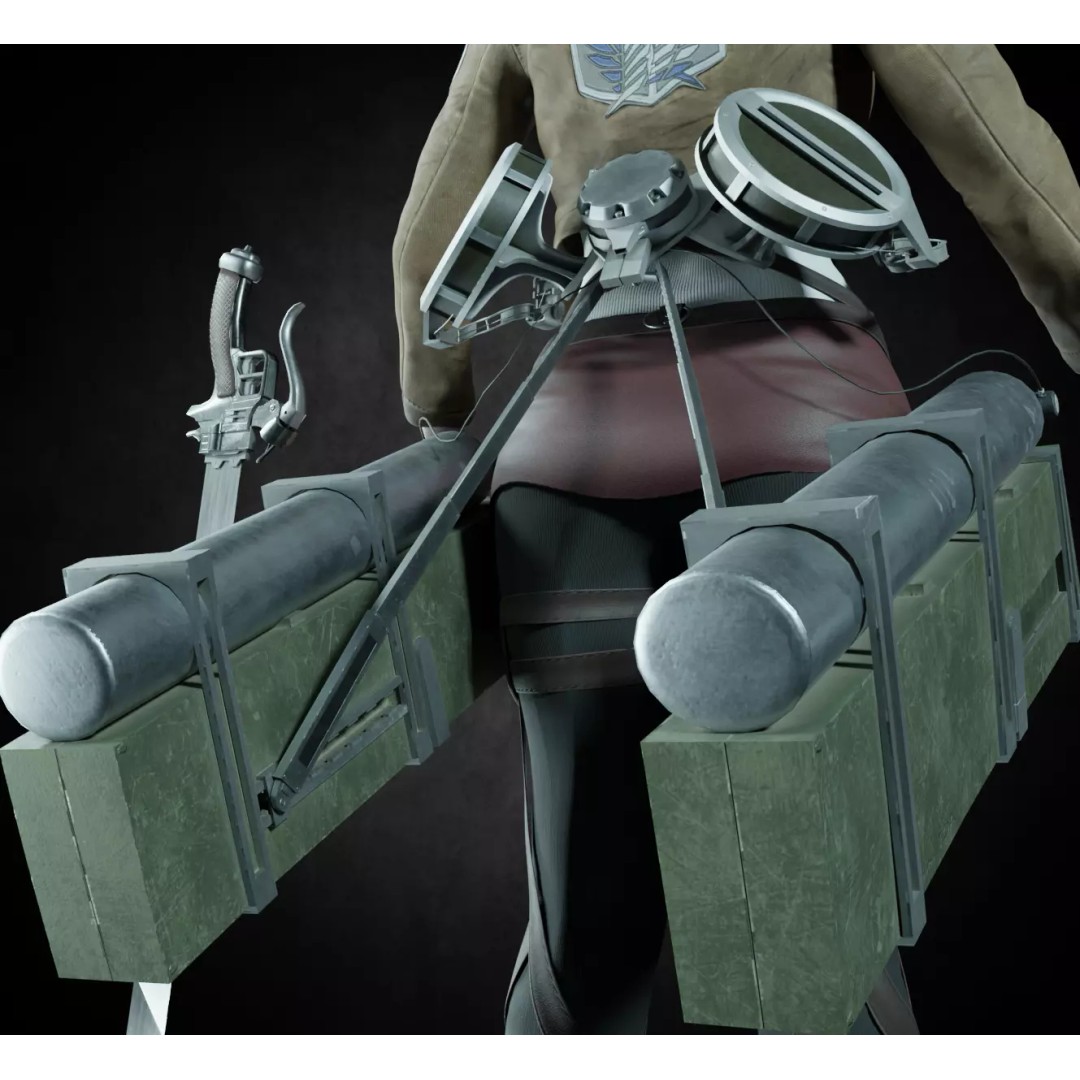 Female 3D Model – Attack on Titan Rigged Character, PBR 8K - View 19