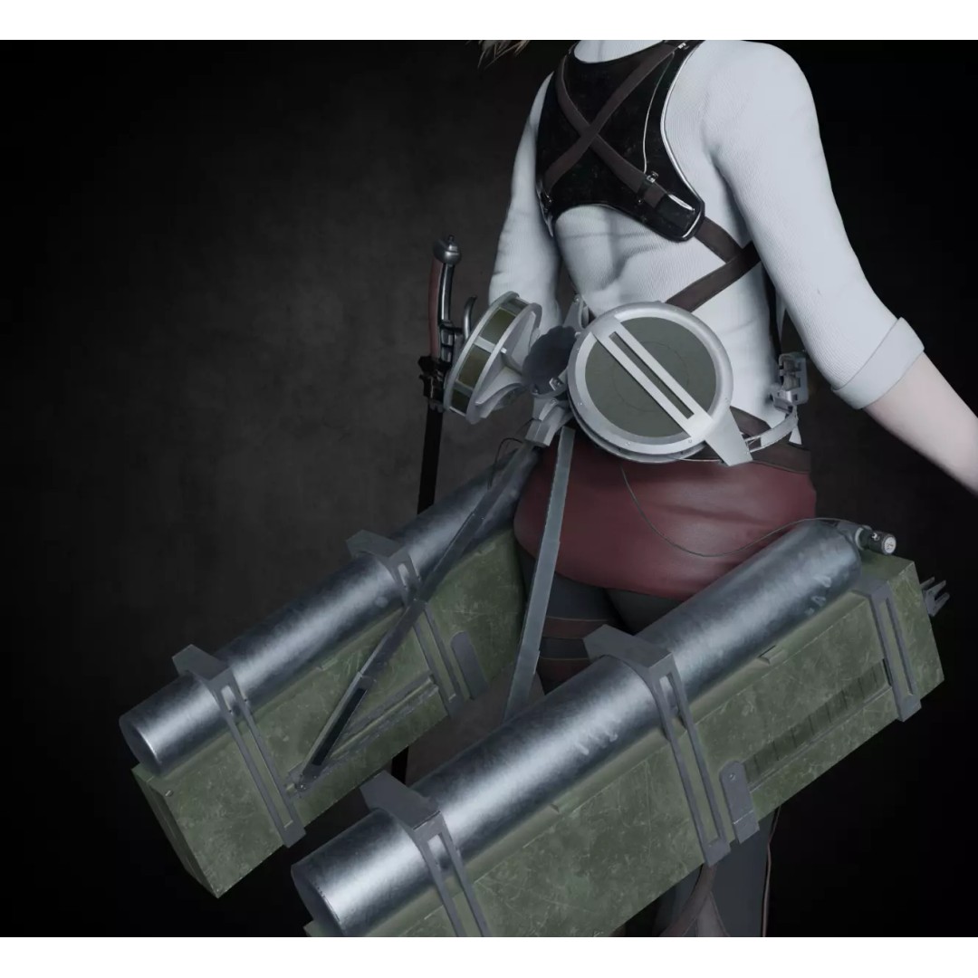 Female 3D Model – Attack on Titan Rigged Character, PBR 8K - View 24