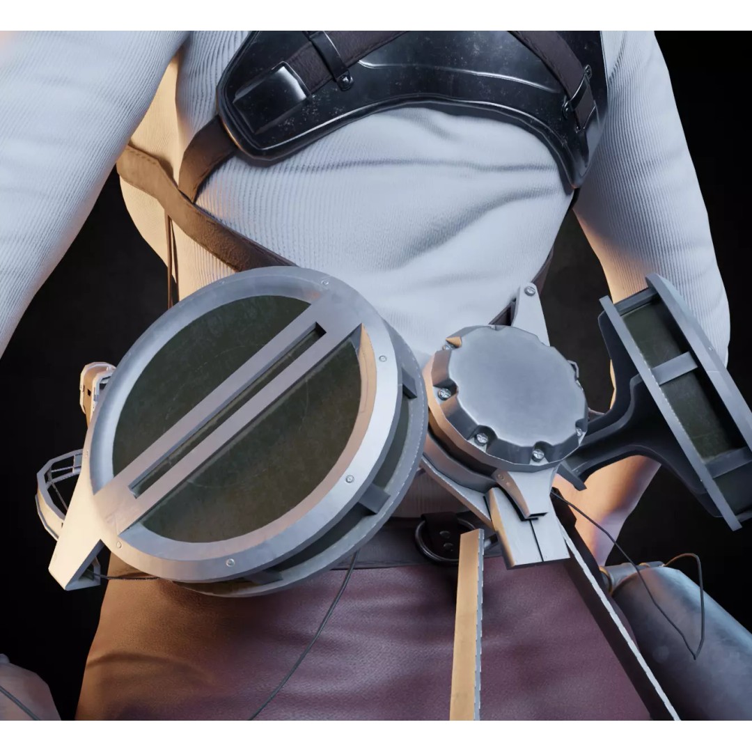 Female 3D Model – Attack on Titan Rigged Character, PBR 8K - View 25