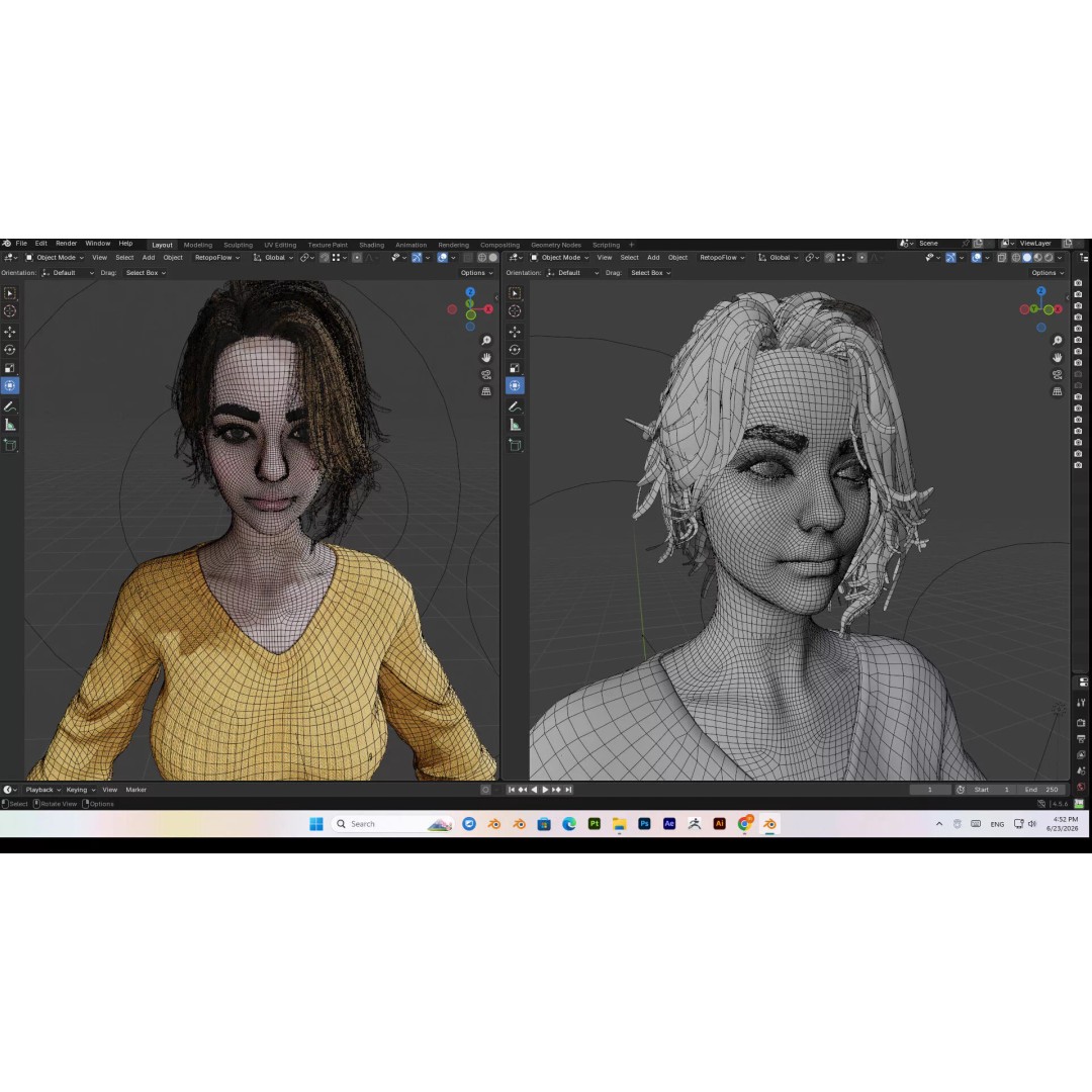 Female 3D Model – Attack on Titan Rigged Character, PBR 8K - View 43
